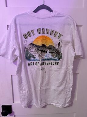 Guy Harvey White Crewneck Tee